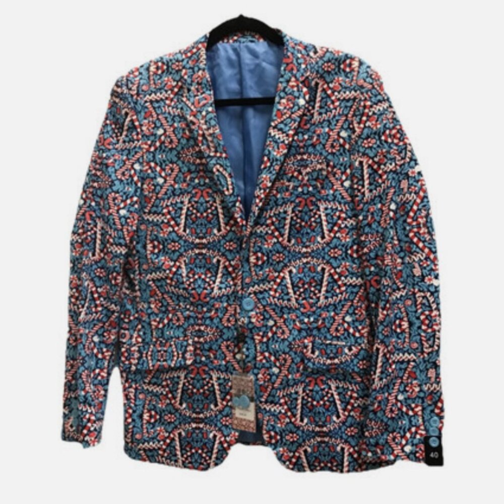 Suslo Couture Limited Edition Jolly Candy Cane Sport Coat